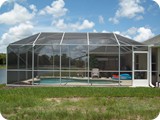 Daytona Beach pool enclosure by East Coast Aluminum