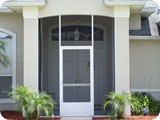 Entryway screen door in Palm Coast by East Coast Aluminum